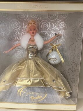 Barbie Gold and White Celebration Ball Gown
